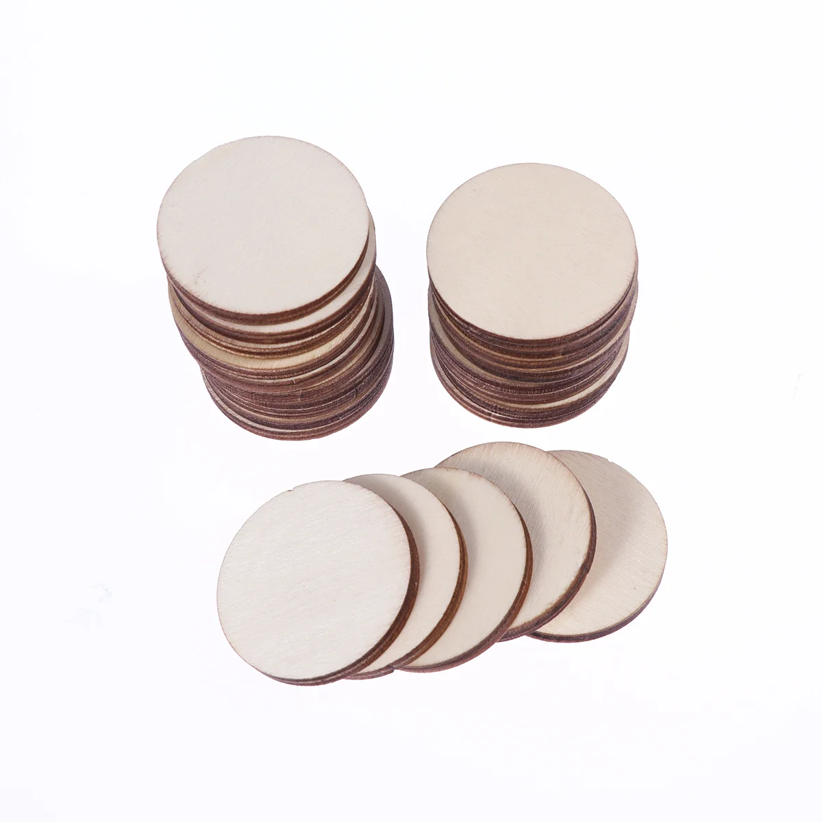 

Wood Wooden Round Pieces Unfinished Piece Craft Circles Blank Crafts Woods Slices Cutout Discs Slice Cutouts Diy Shapes