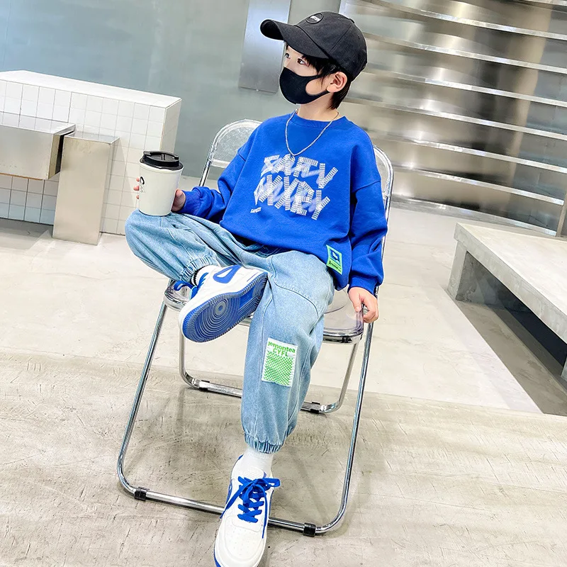 

Boys Sweatshirts+Pants 2PCS/Set 2022 Warm Winter Autumn Kids Suits Sports Outfits Thicken Children Clothing