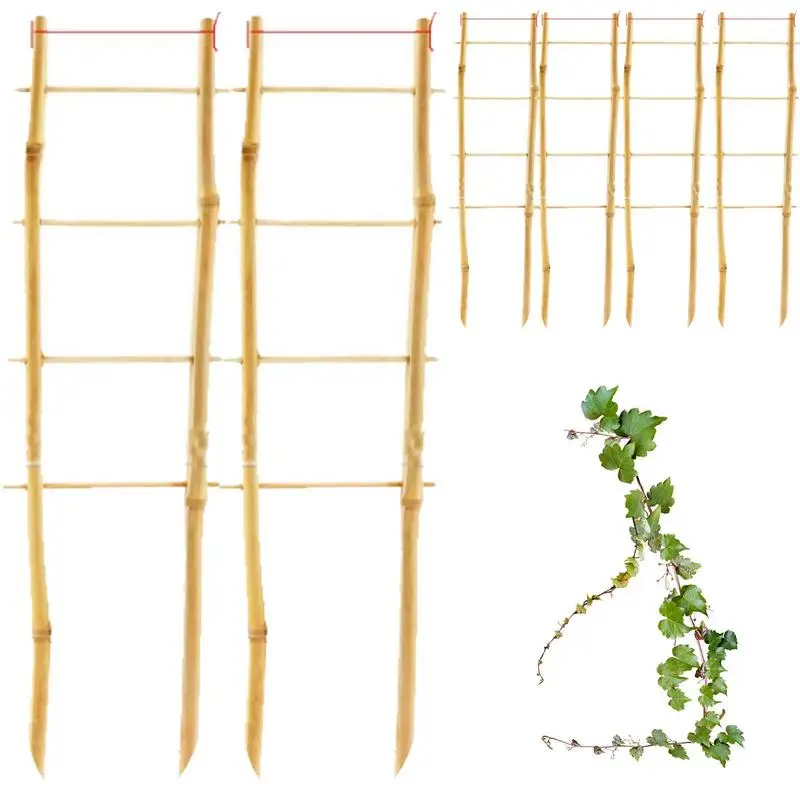 

Wooden Garden Trellis Bamboo Plants Support Sticks Natural Bamboo Dowel Rod Garden Stake Craft Stick For Pothos Ivy Philodendron