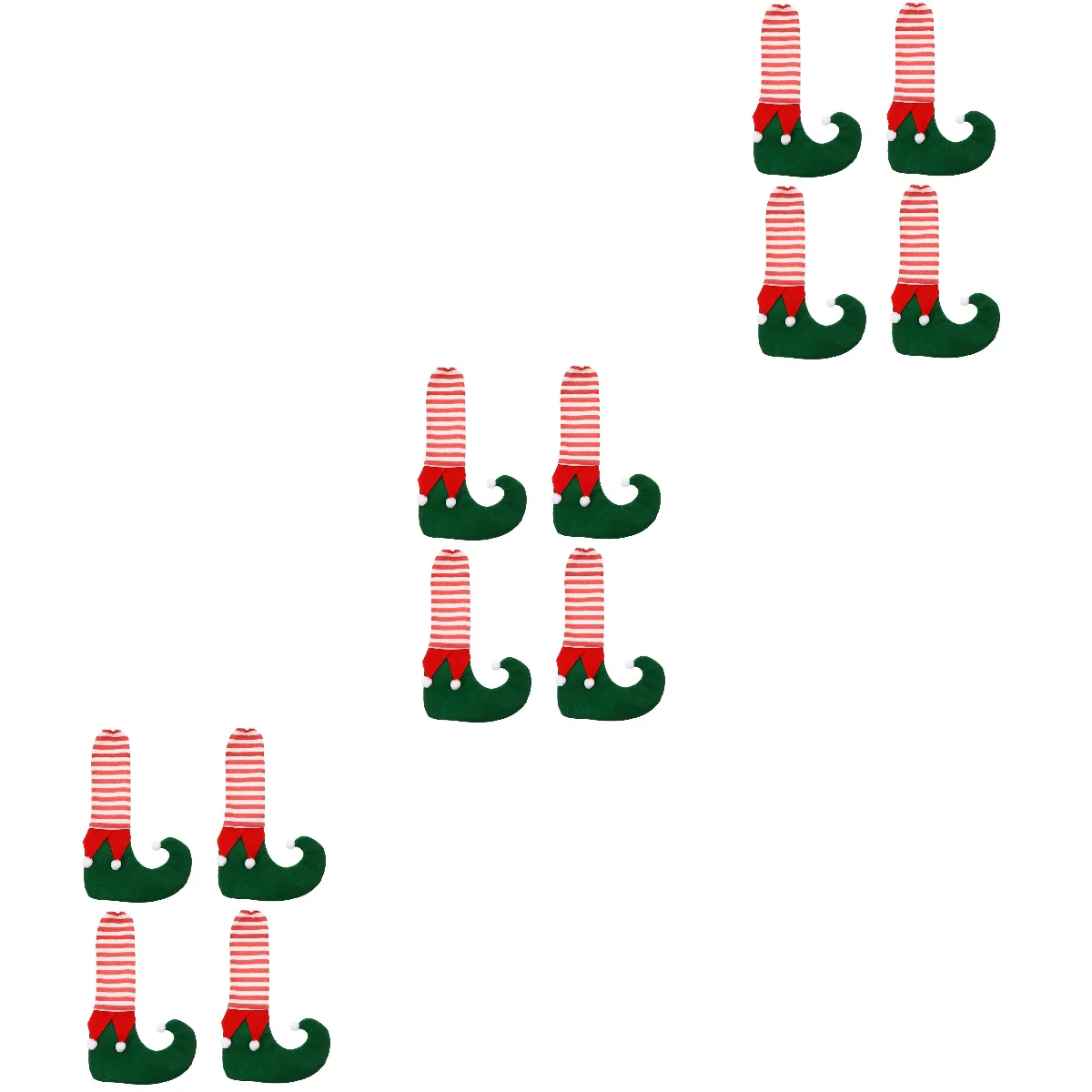 

Chair Leg Christmas Cover Elf Furniture Caps Socks Feet Shoes Booties Table Covers Holiday Sleeves Desk Set Decoration Slipper