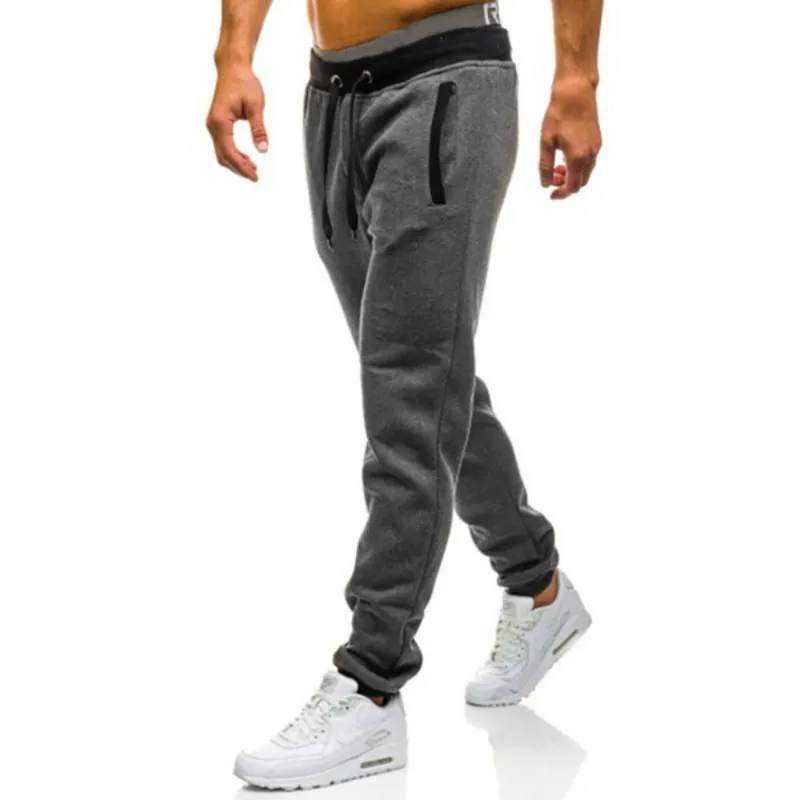 Spring and Autumn New Men's Sports Pants Casual Loose Solid Color Stretch Running Fitness Personality Men's Sports Pants