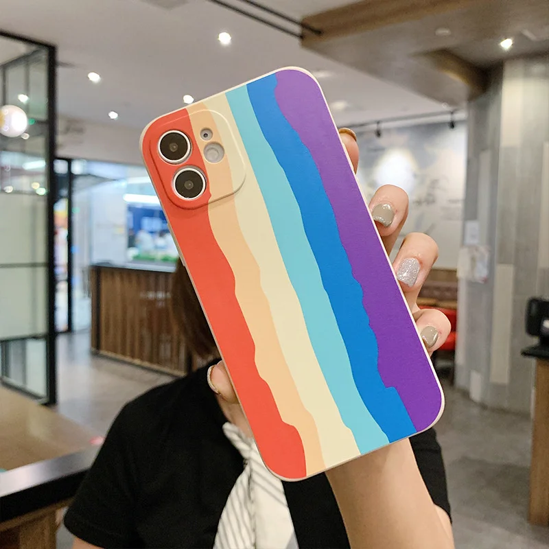 Чехол для телефона с радужным рисунком Iphone 6 Plus чехол 11 Pro прямыми краями 7 8 XR