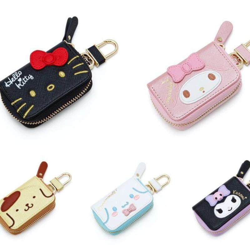 

Sanrio Cartoon Surrounding New Key Case PU Zipper Cartoon Car Key Case Onpompurin Key Case Multifunctional Leather Storage Bag