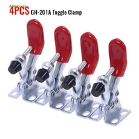 4pcs gh201a horizontal vertical toggle clamp quick release 27kg hand clip tool vertical toggle clamp for woodworking joinery
