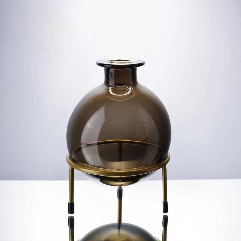 Стеклянная ваза кронштейн для прозрачных бутылок Цветочная композиция