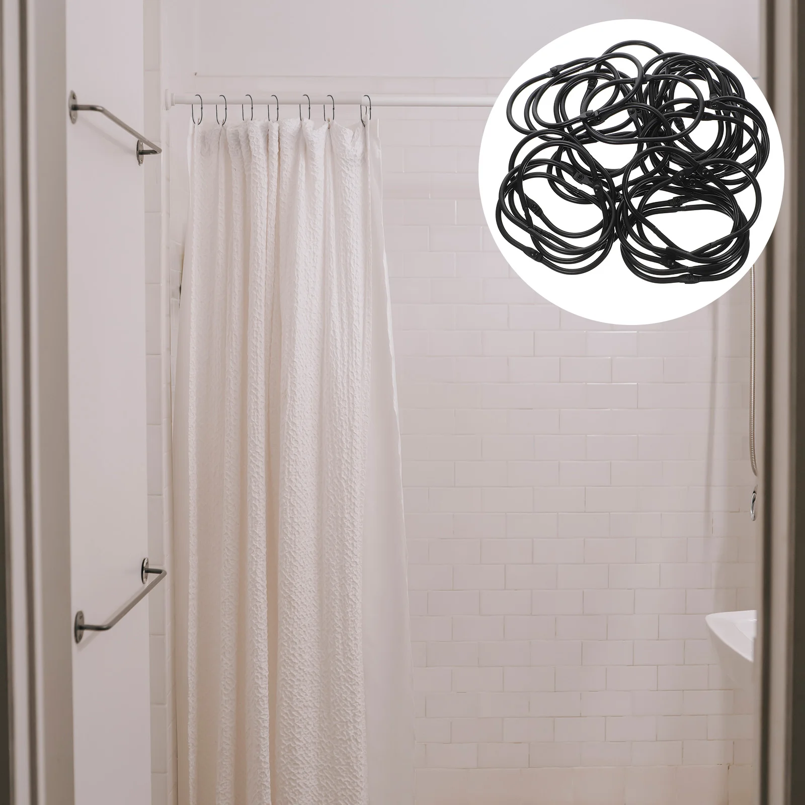 

30pcs Open Shower Curtain Hanging Hooks Curtain Hooks