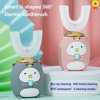 ultrasonic smart 360 degrees xaomi u automatic electric toothbrush kids silicon teeth tooth brush cartoon pattern children
