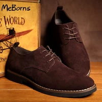new 2022 autumn british style men suede oxford shoes black brown blue color classic business leather men sneakers size 38 48