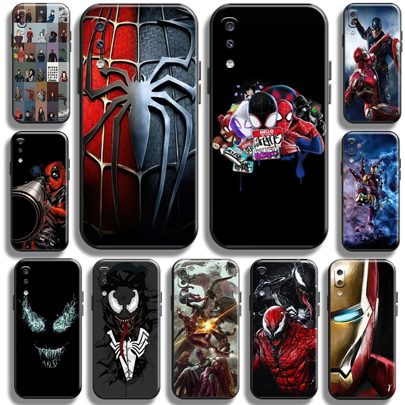 

Marvel Avengers Iron Man for Samsung Galaxy A20 A20S Phone Case Shockproof Liquid Silicon Carcasa TPU Black Cover