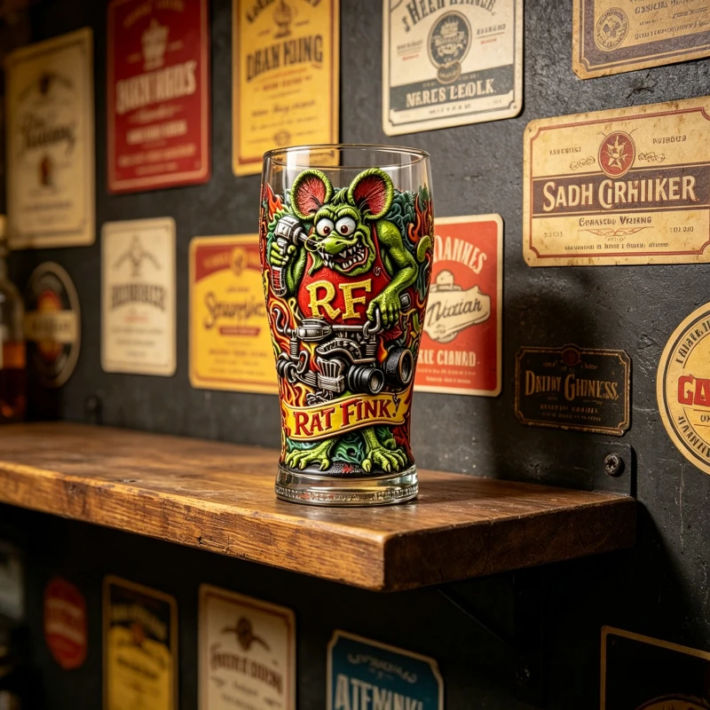Классическая пивная кружка Rat Fink в стиле панк-рок и хот-род, коллекционные украшения для бара (art.: 3920da62720fc) - 3920da62720fc