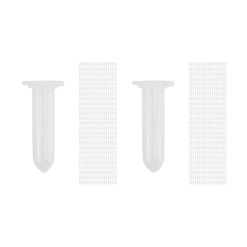 

1000Pcs 2Ml Micro-Centrifuge Tube Test Tube Vial Clear Plastic Vials Container Snap Cap For Laboratory Sample Storage