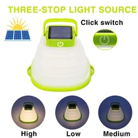 solar folding led light portable camping light soft rubber telescopic lamp 3 modes waterproof rechargeable camping tent lantern