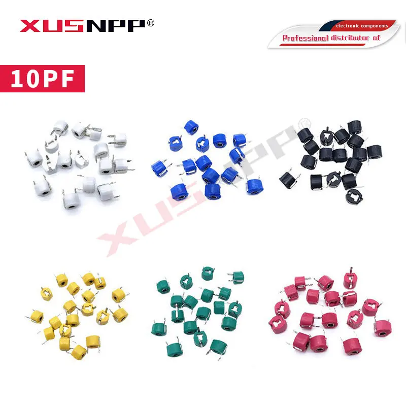 

Регулируемый конденсатор для триммера 10P 10 пФ 6 мм, 20 шт.