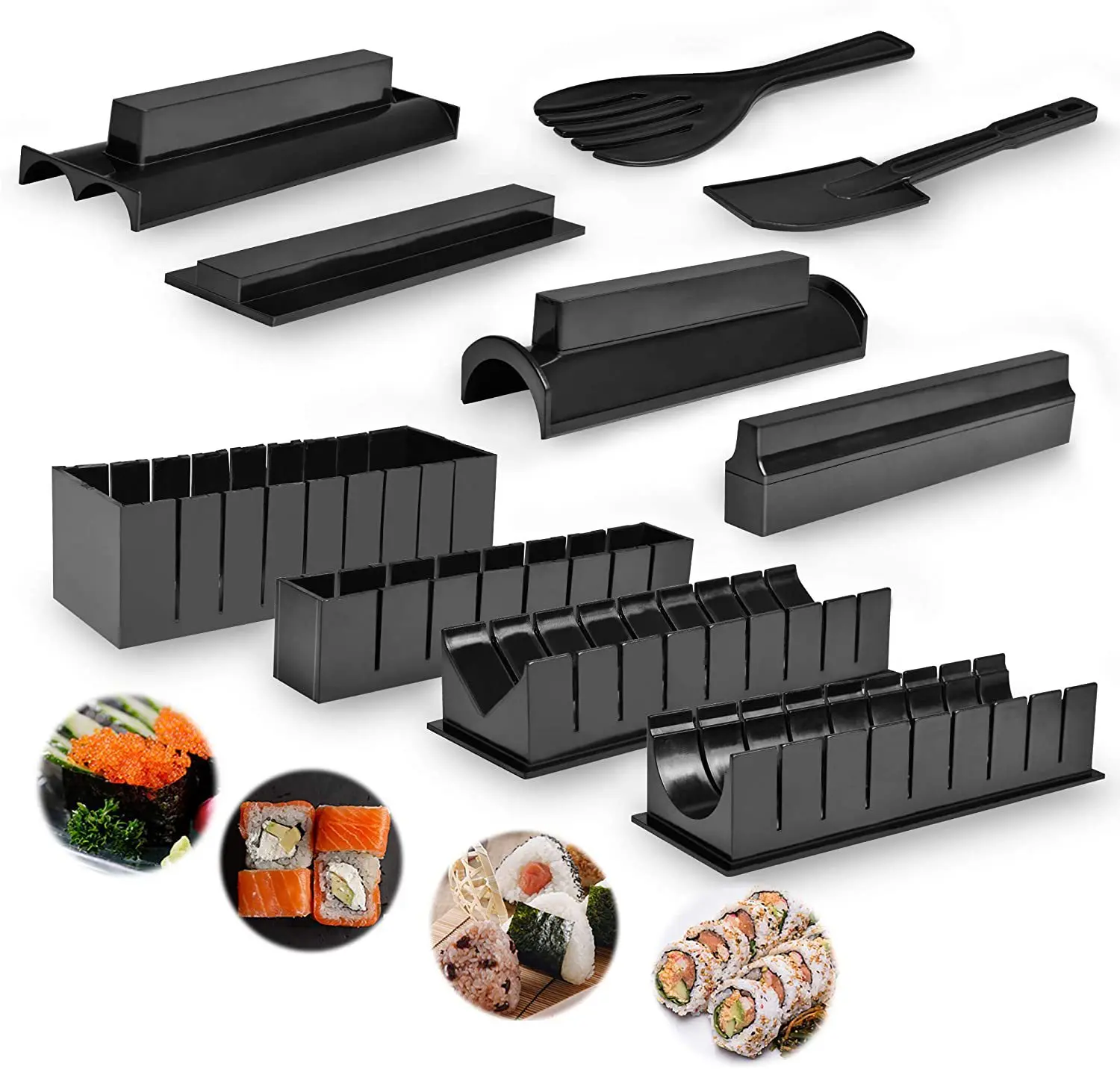 

Sushi Mold 10-Piece Set Kimbap Rice Roll Sushi Machine Set