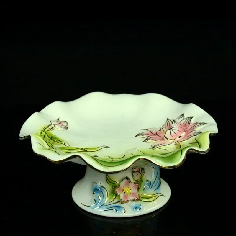 Креативная керамическая курильница для благовоний с золотым цветком лотоса