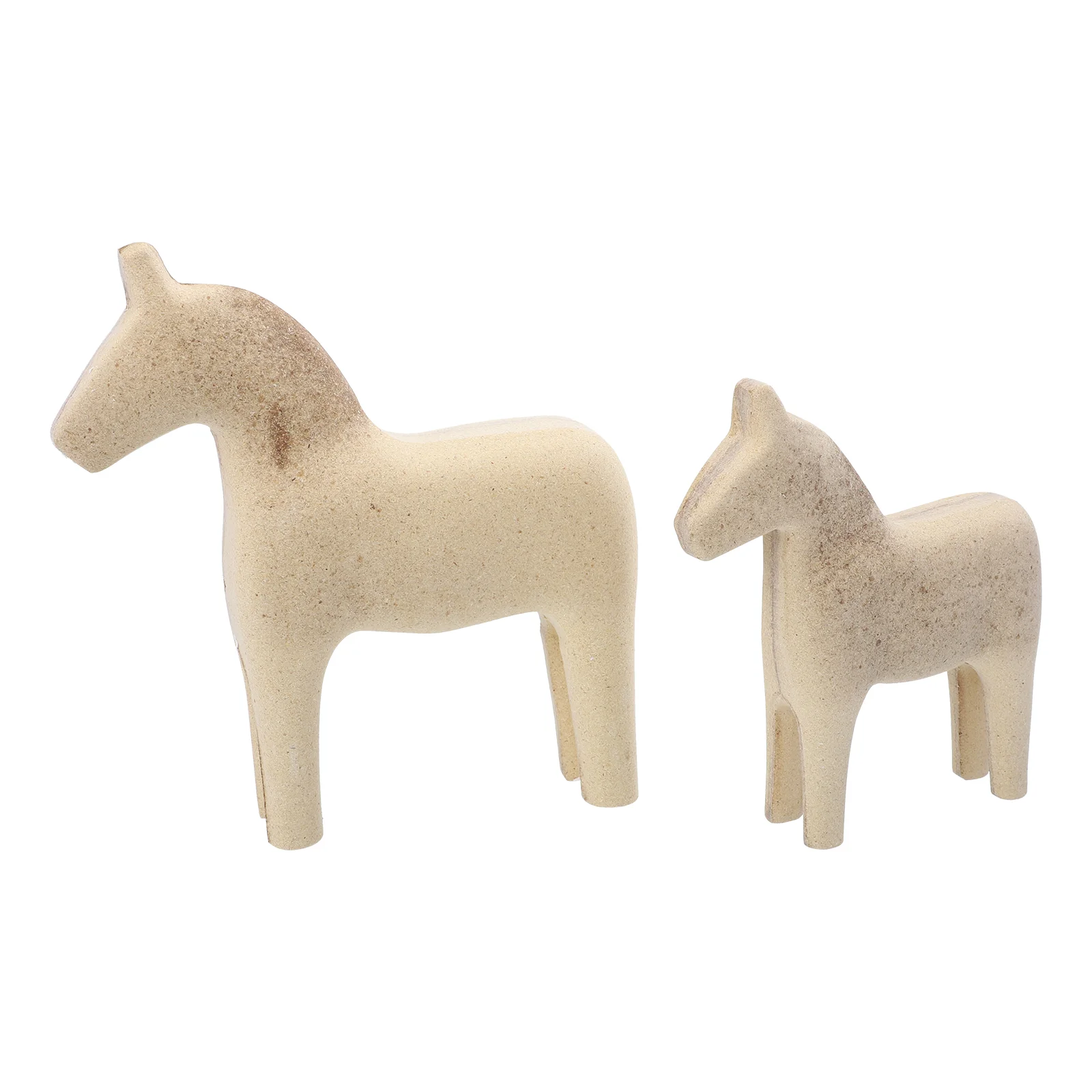 

2 Pcs Kids Playsets Unfinished Horse Figurines DIY Color Painting Toy Horse Statue DIY Painting Model