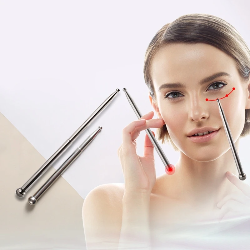 

Акупунктурная ручка, инструменты для рефлексотерапии лица, массажер из нержавеющей стали с триггерами, инструмент для глубокого массажа тк...