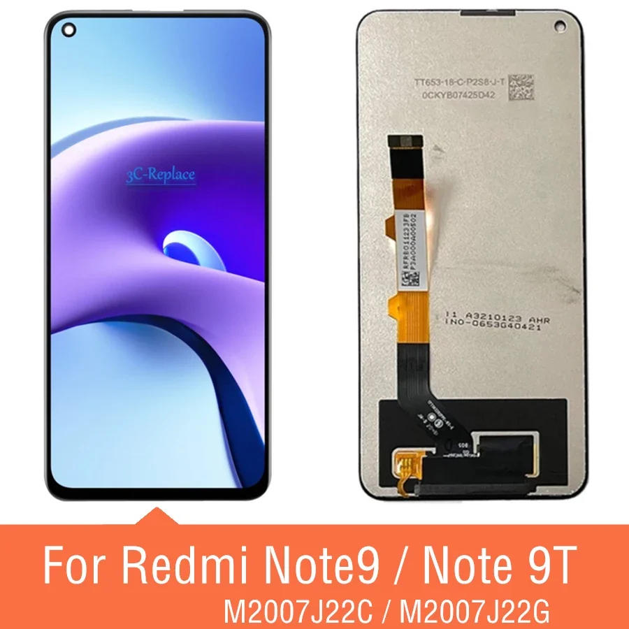 ЖК-дисплей для Xiaomi Redmi Note 9 5G M2007J22C сенсорный экран в сборе замена 9T M2007J22G