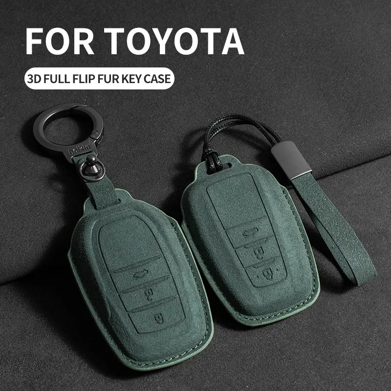 Для Toyota Corolla SE 2023 Camry 50 55 TLC200 Yaris Land Cruiser Prado150 RAV4 Venza SIENNA замшевый чехол для ключей