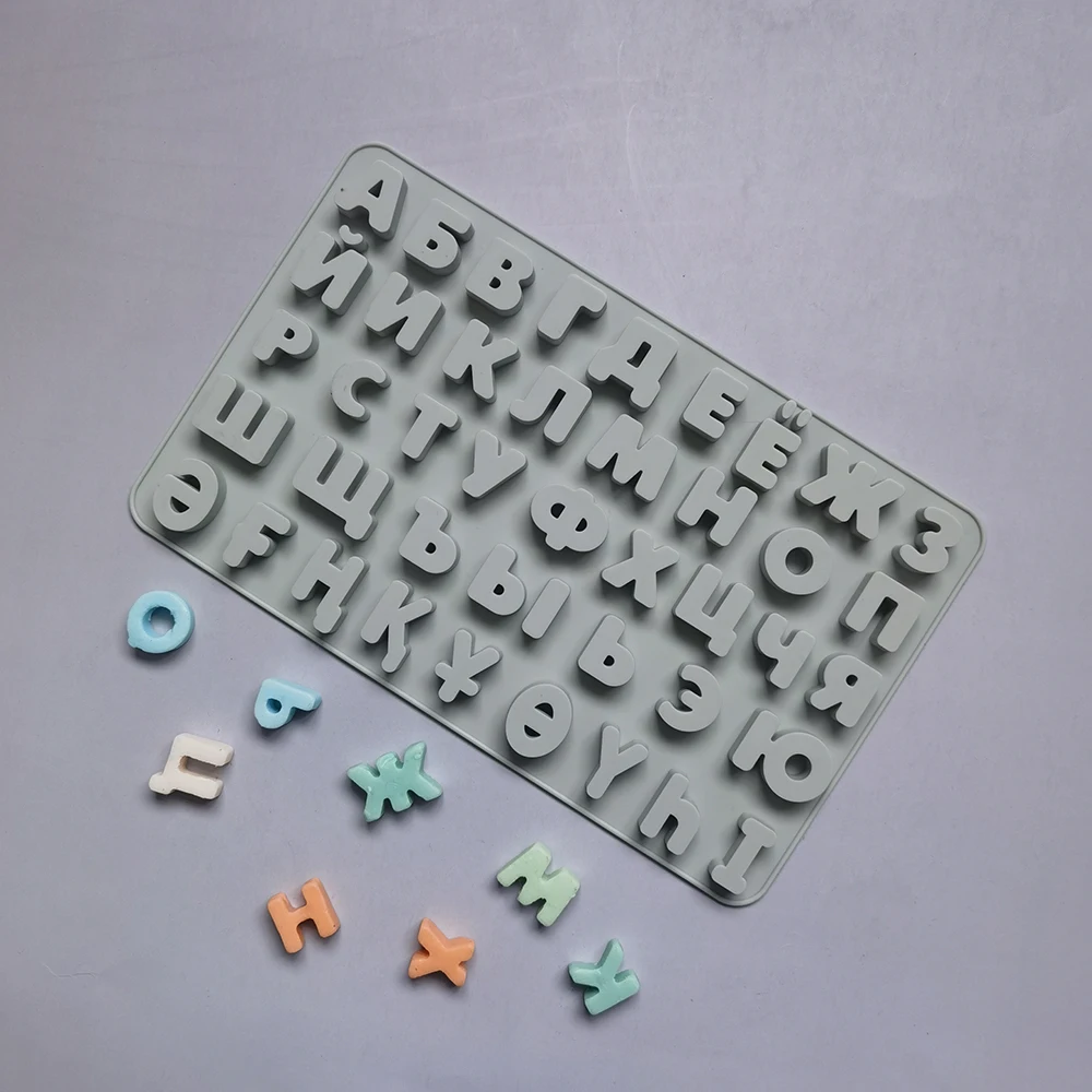 

3D Russian Alphabet Silicone Mold Letters Chocolate Molds Cake Decorating Tools Tray Fondant Molds Jelly Cookies Baking Mould