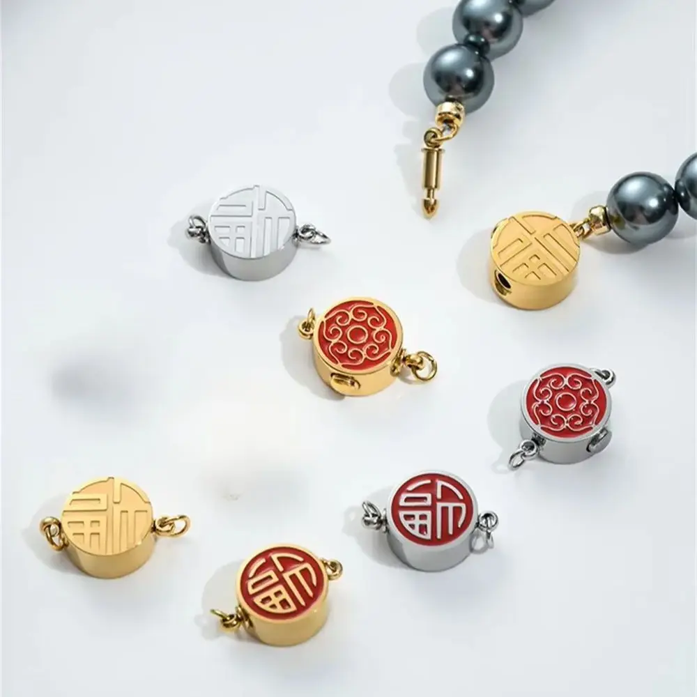 Невыцветающая пряжка из титановой стали с жемчугом позолоченная для капельного