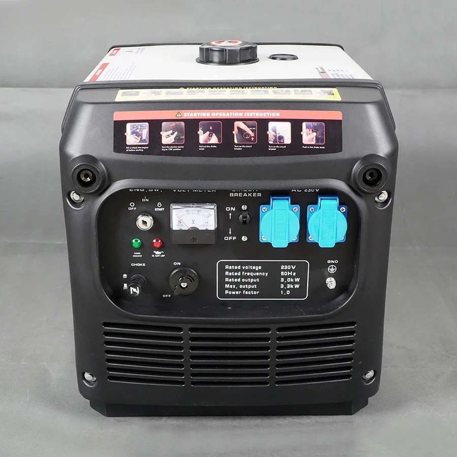 Высокое качество 2 8 кВт 2800 Вт 170F ручной бензиновый генератор электрический