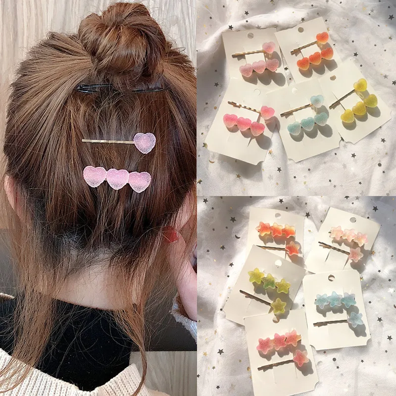 

Юбка радужных цветов для девочек градиент сердце-образный зажим для волос в звездочку и зажимов для боковой зажим шпилька для волос аксессу...