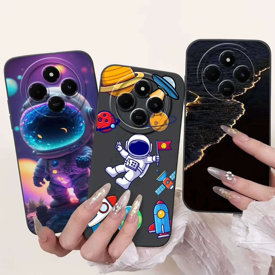 Фото Для Xiaomi Redmi 14c Чехол Мягкие силиконовые чехлы на заднюю панель Panda Marble Draagon Cat Astronaut Чехол для телефона Xiaomi 14 Pro 14t Pro Capa №5