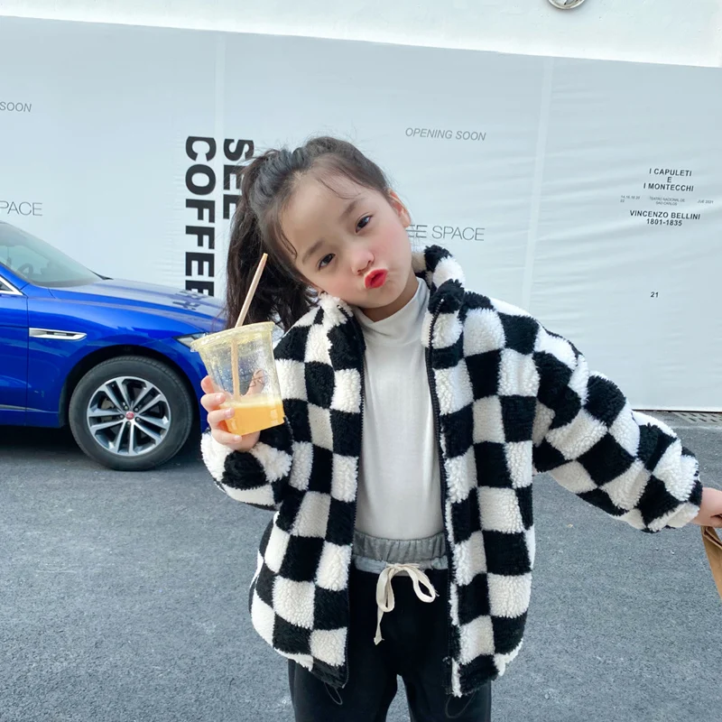 

Girls Coat Jacket Cotton Outwear Overcoat 2022 New Arrive Warm Thicken Plus Velvet Winter Breathable Children's Clothing
