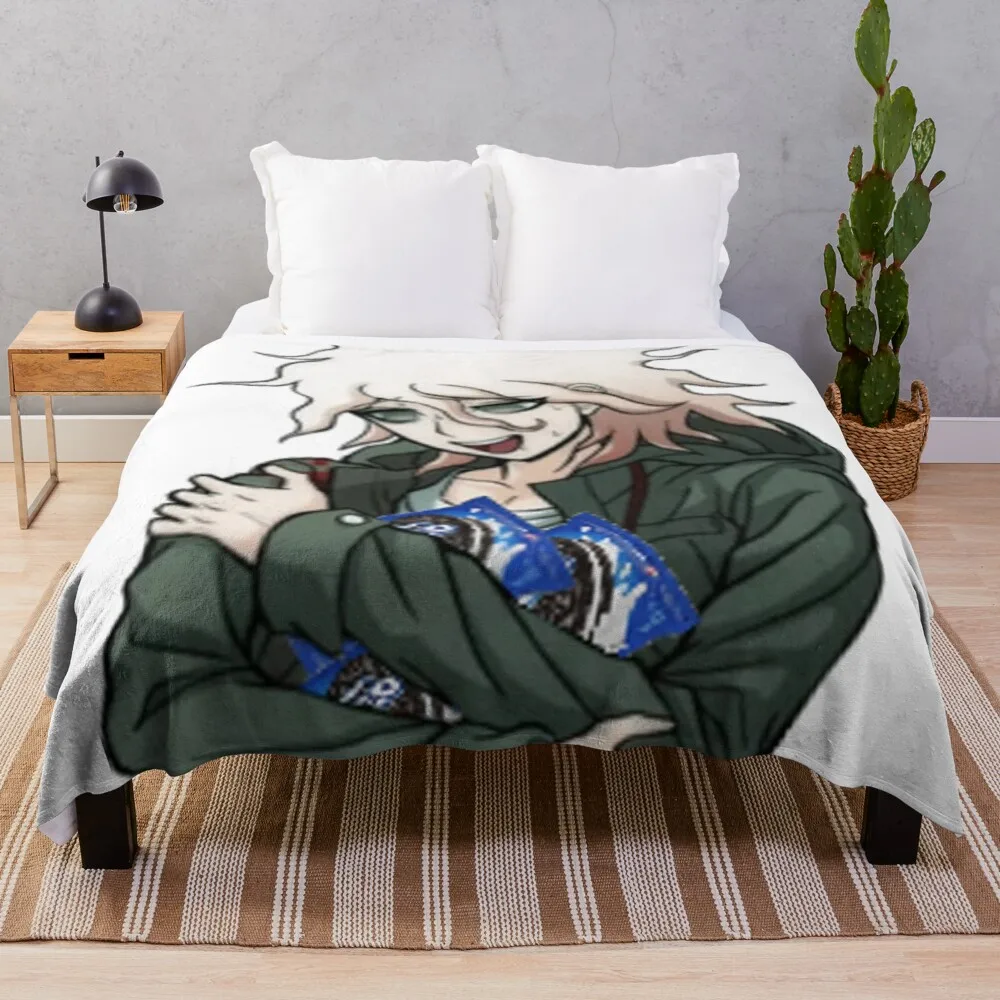 

Oreo Komaeda Throw Blanket Thin Wadding Blanket Giant Sofa Blanket Luxury Brand Blanket