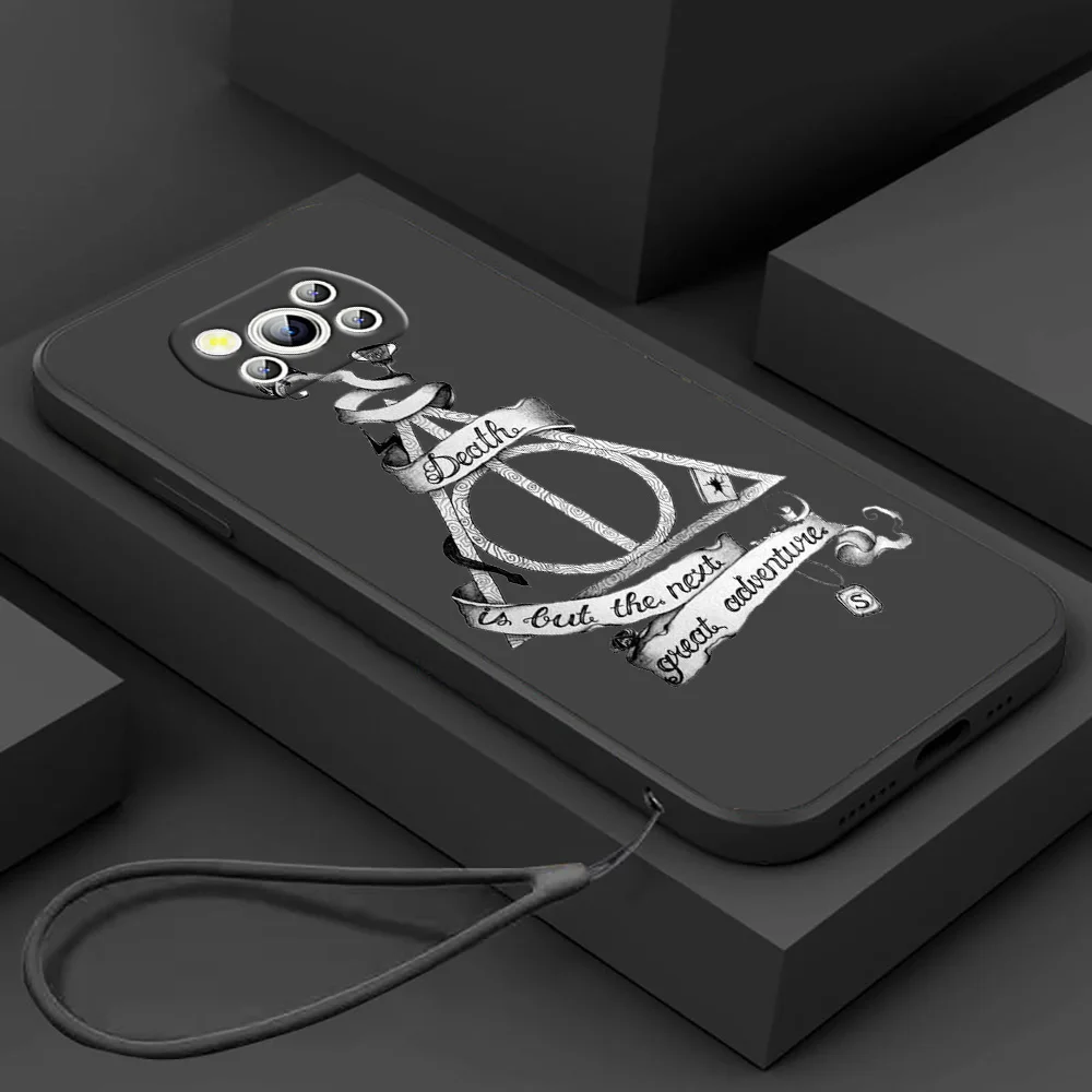 

Harrys Anime Academy of Magic Potterr Phone Case For Xiaomi POCO M5s M4 M3 X4 X3 NFC X2 F4 F3 GT Pro C40 C3 Liquid Rope Cover