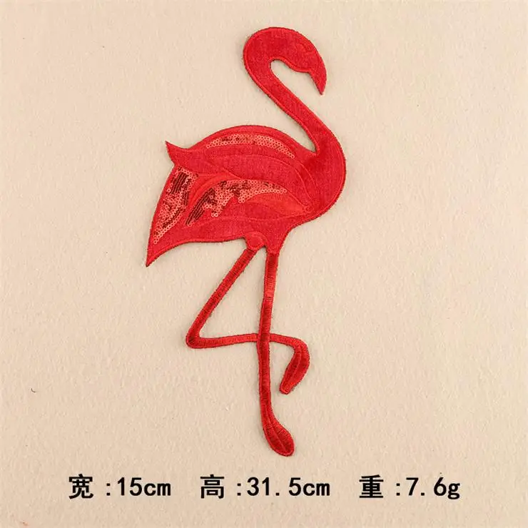 Новое поступление 5 шт. большой размер блестки с птицами и животными вышитые