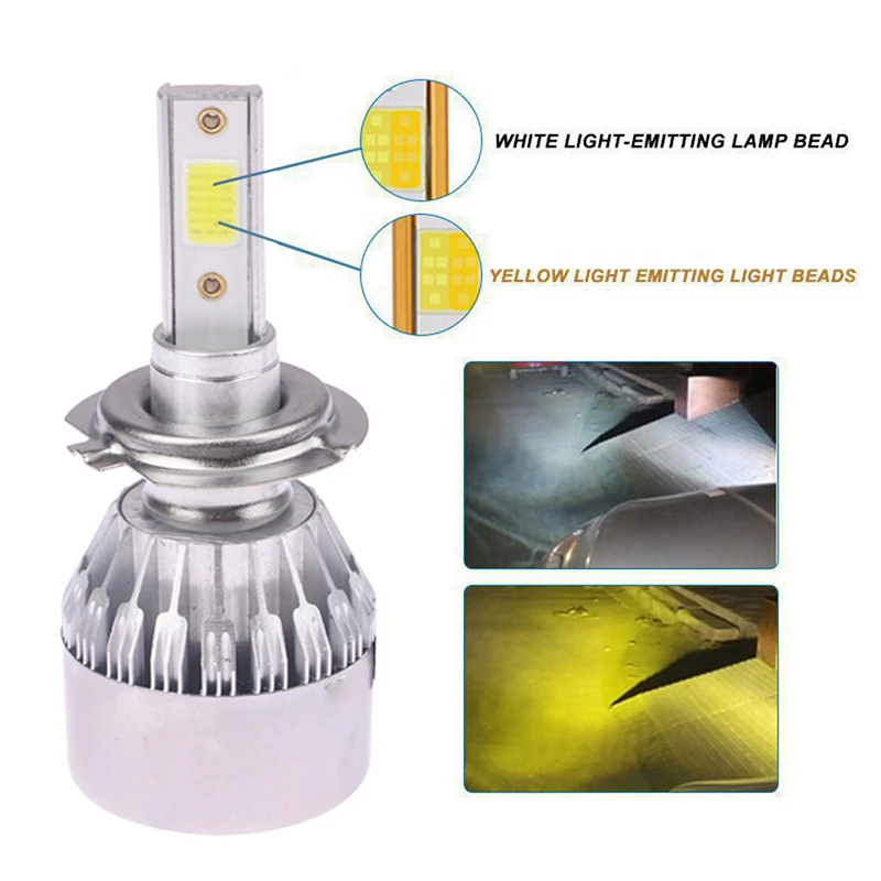 

2Pcs Led Headlight Bulbs LED Car Lights 6000K 36W 12V 3800LM Auto Headlamps Car Accessories