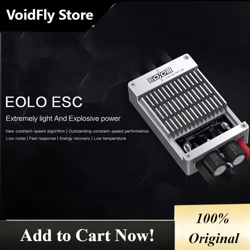 Фото Бесколлекторный регулятор скорости VoidFly Sunnysky Eolo 50A 4-6S для радиоуправляемых дронов, совместимый с моторами 4010, 4012, 4014, 4110, 4112, 4115, 4510, 4806, 4808, 4810, 5008, 5010, 5208 №1