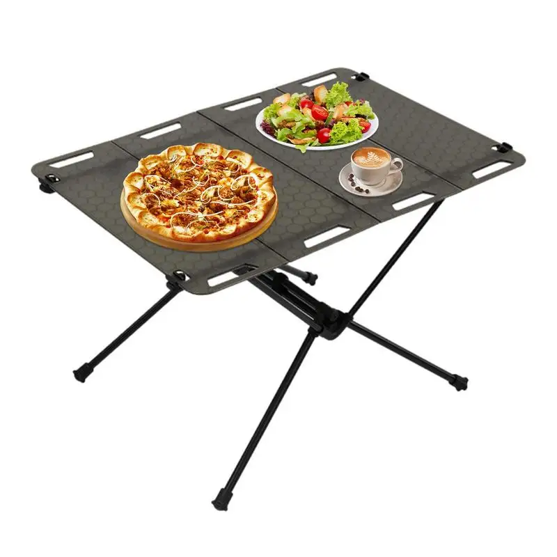 

Small Folding Table Picnic Aluminum Alloy Fold Up Camp Tables Outdoor Gear Multifunctional Folding Table For Yard BBQ Survival