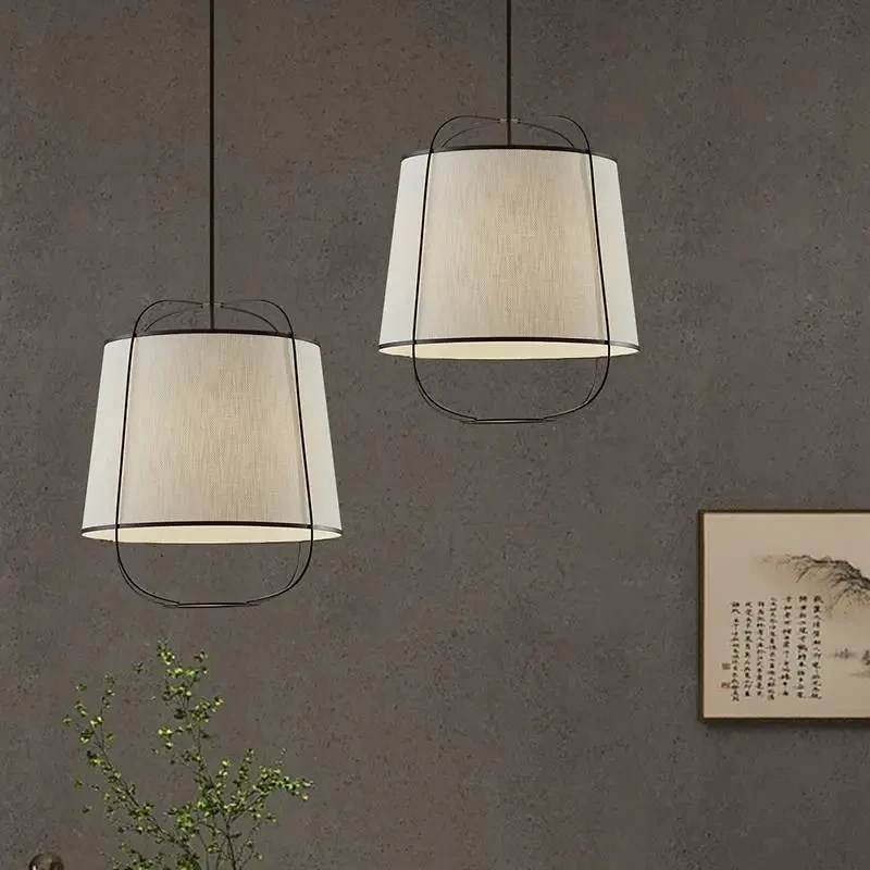 Люстра для ресторана простая современная гостиная чайная комната античная ткань