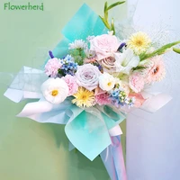 gradient color art craft paper diy flower bouquet wrapping paper rainbow blue purple wrapping paper flower shop waterproof paper