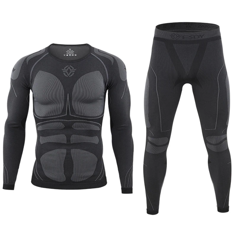 

Tight Seamless Tactical Thermal Underwear Men Outdoor Sports Function Breathable Training Cycling Winter Underwear Long Johns