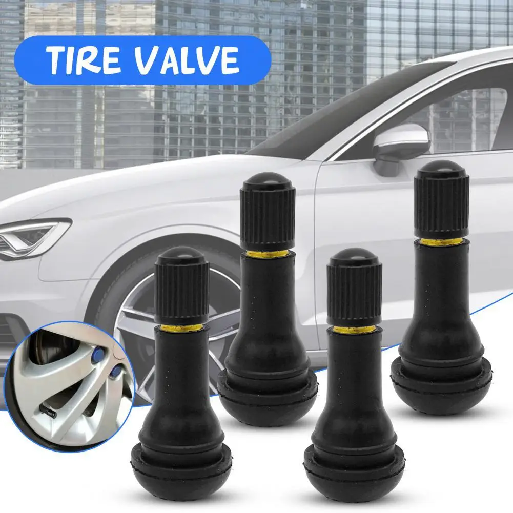 

4Pcs TR413 Tire Valve Cap Aging Resistance Dirt-proof Protective Good Toughness Valve Cover for Riding