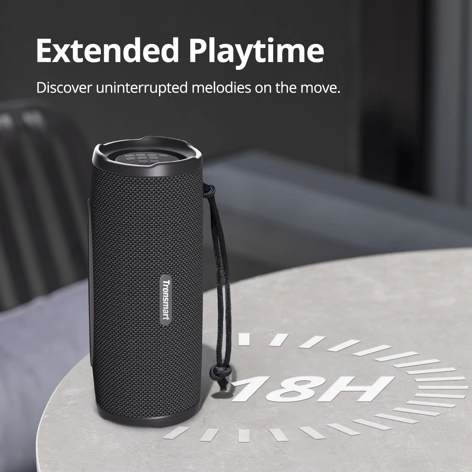 колонка bluetooth Tronsmart C3 Plus с басами, двумя режимами звука, водонепроницаемостью IPX7, TWS, временем воспроизведения 18 часов, портативный для кемпинга, путешествий (art.: 3920d4aee3a4e) - 3920d4aee3a4e