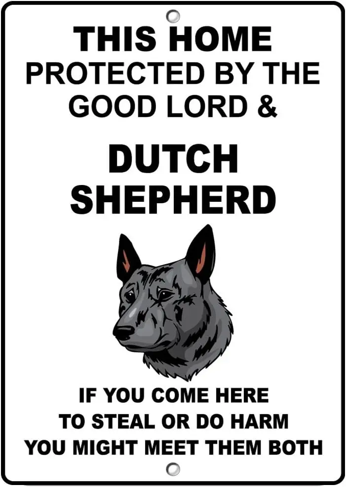 Голландский пастух Dog Home защищенный хорошей лорд и новый металлический знак