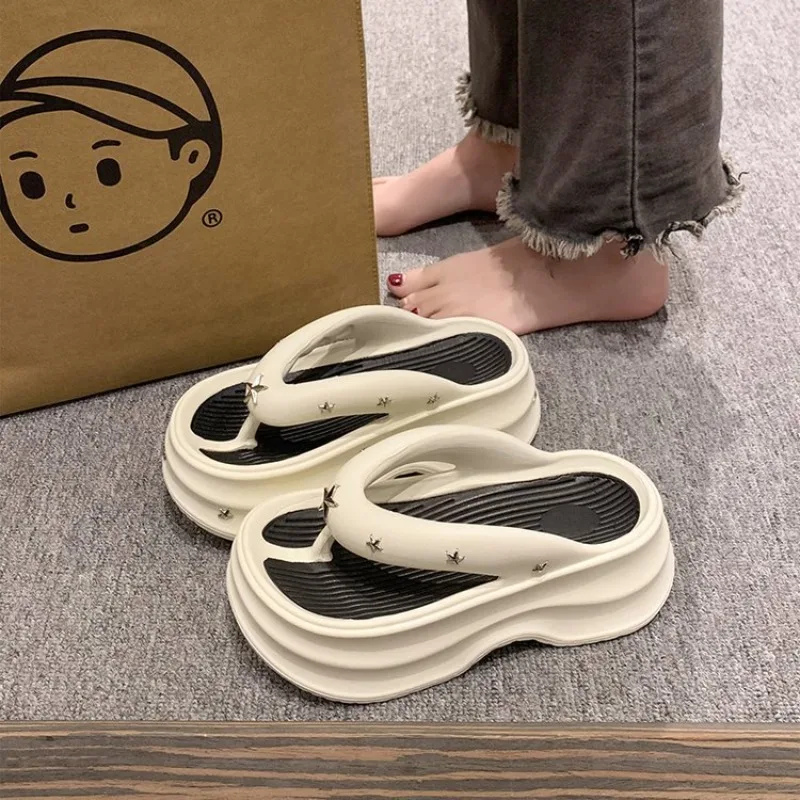 Женские шлепанцы из ЭВА удобные сандалии на толстой нескользящей подошве