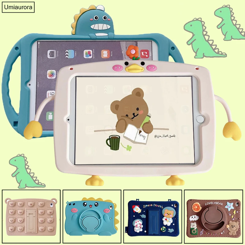 

Cartoon Kids Case For Lenovo Tab Xiaoxin Pad 10.6 TB-128FU P11 Plus TB-J606F TB-J607F 2nd 11.5 inch TB-350FU Stand Silicon Cover
