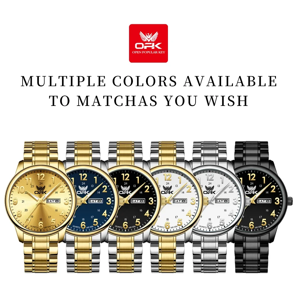 OPK 8176 Часы для мужчин Простые оригинальные кварцевые наручные часы