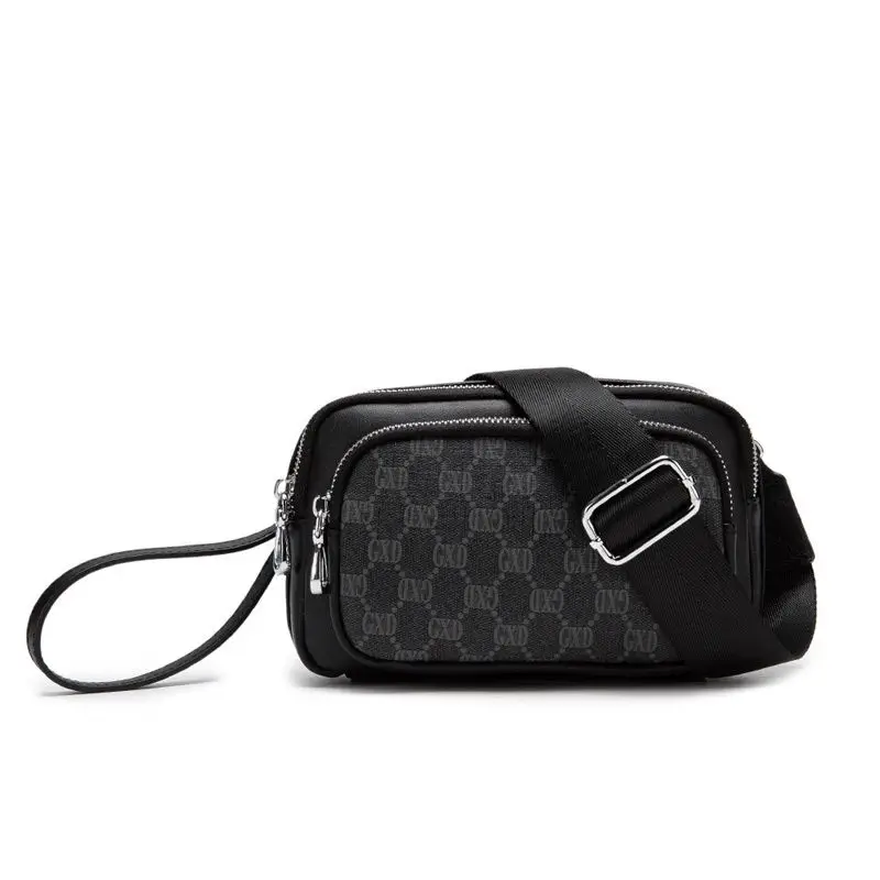 Men's Bag Fashion New Small Bag Wrist Bag Leather Handbag Trend Street Outdoor Shoulder Bag Oblique Straddle Bag