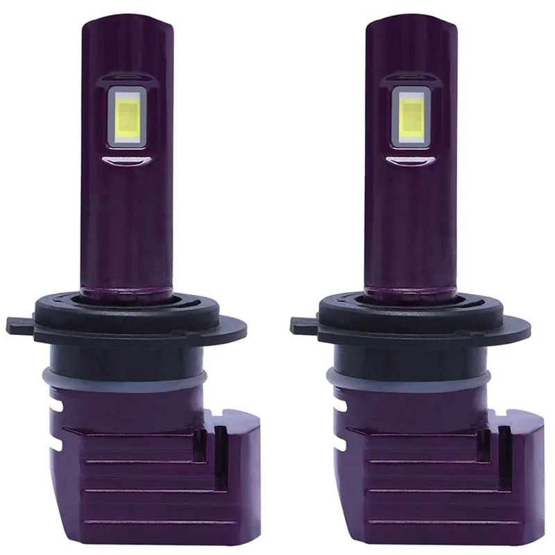 

1 Pair Purple X11 Mini LED Car Headlight Light Bulbs LED Car Lamps with 6500K 1860 CSP LED Chip 72W 10000LM