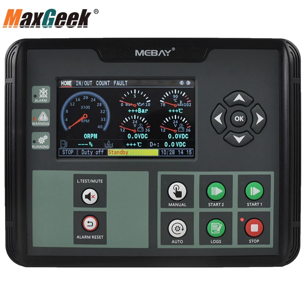 

Контроллер пожарного насоса Maxgeek MEBAY FC70DR, контроллер Genset, используемый для блоков пожарного насоса, управляемых дизельными двигателями