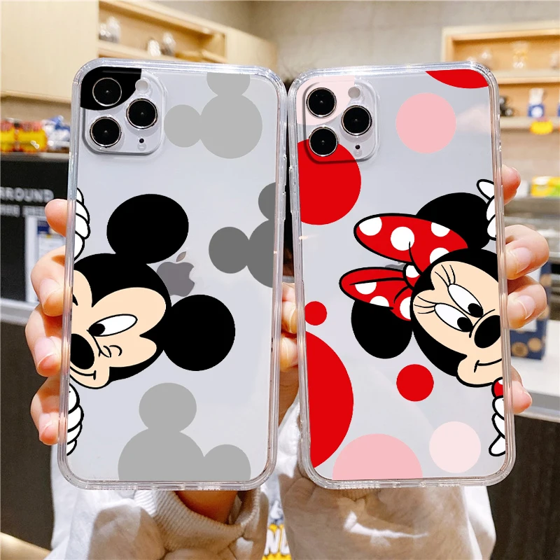 

Mickey Minnie Mouse Case For Apple iPhone 14 13 12 11 Pro Max Mini XS Max X XR 7 8 Plus Soft Transparent Phone Cover Core Capa