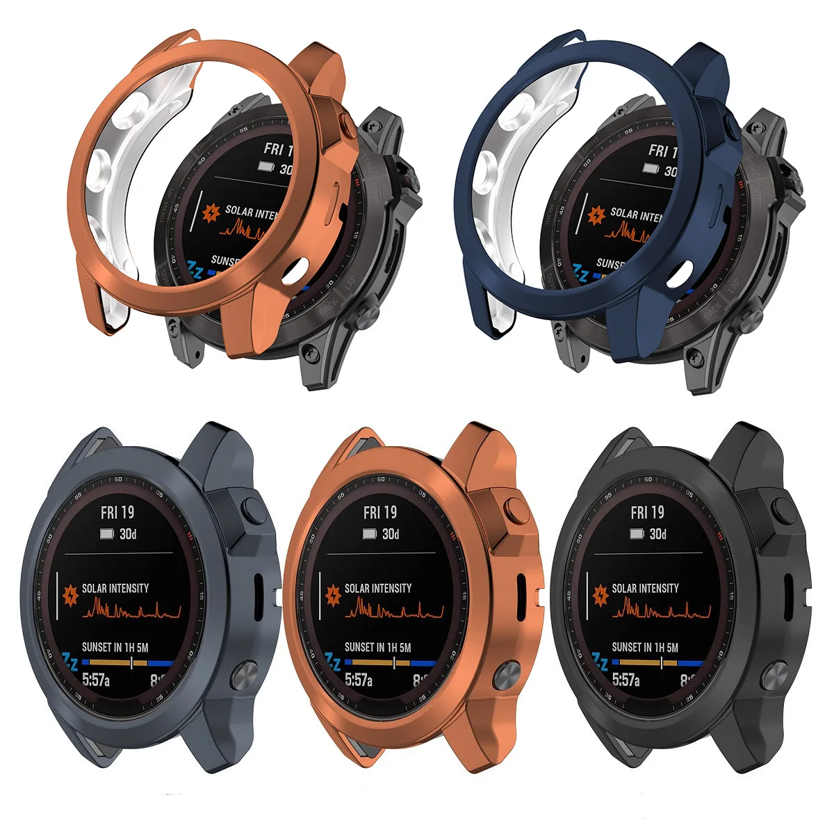 Защитный чехол для Garmin Fenix 7 7S 7X 6 6S сапфировые солнечные Смарт-часы Прозрачный