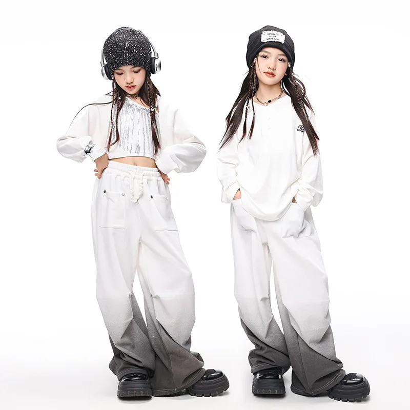 Jazz Dance Costumes Fashionable Street Practice Clothes for Girls Zumba Phat Pants Holiday Performance